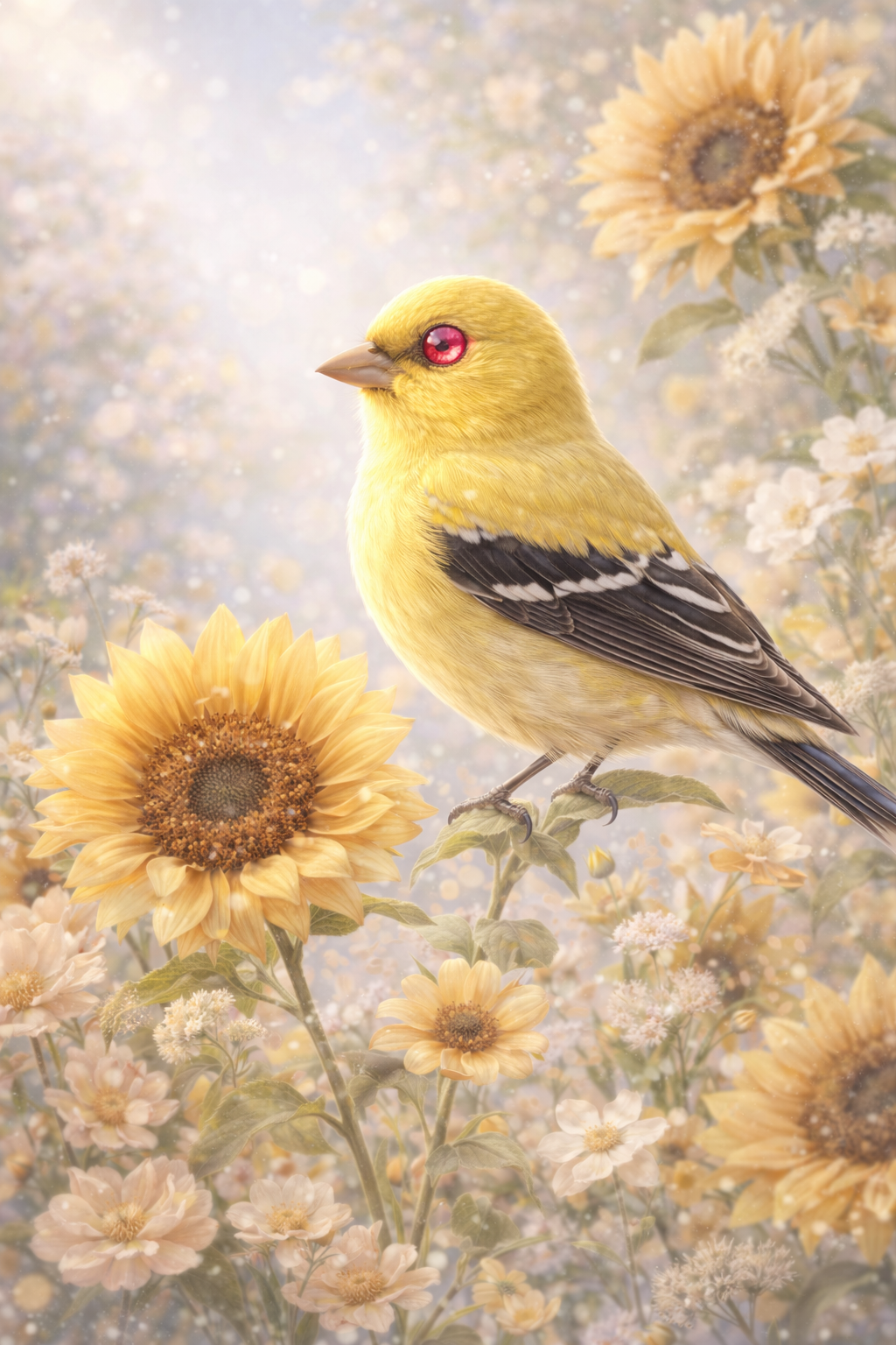 Birthstone Bird — July (Ruby)